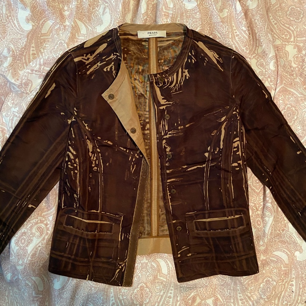 Prada light blazer, abstract design